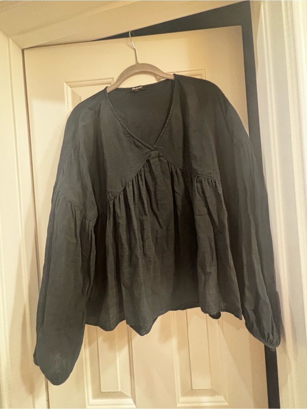 Madewell Black Peasant Tunic